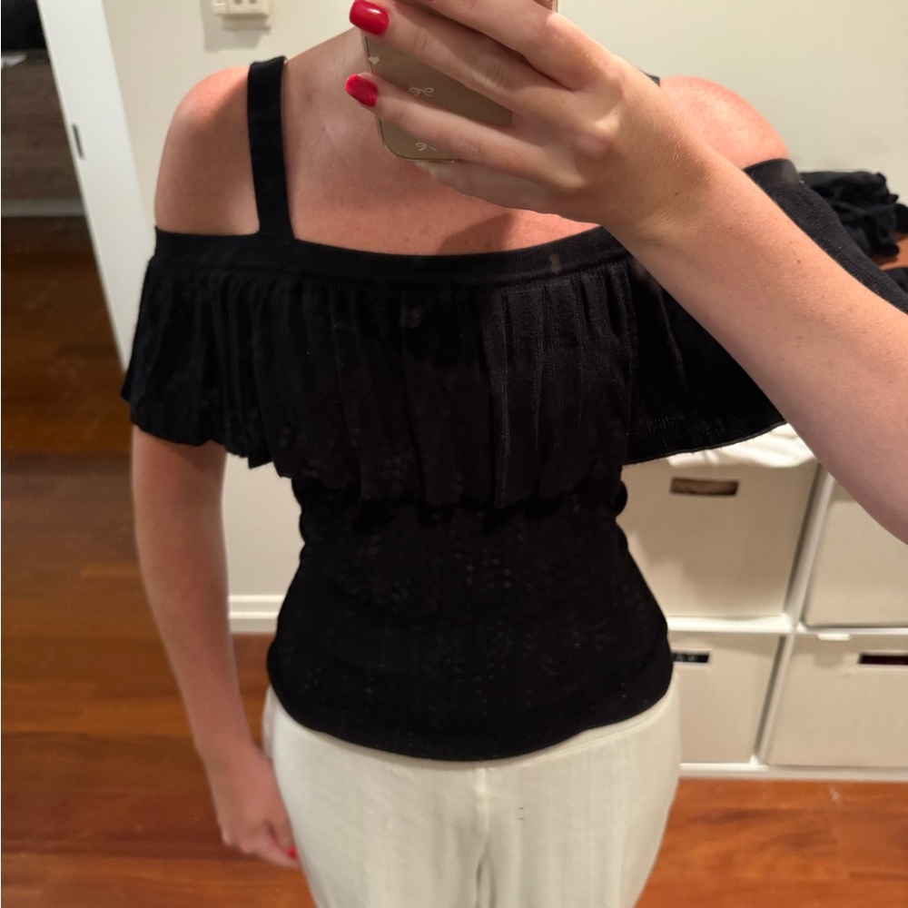 Off shoulder sweater tank